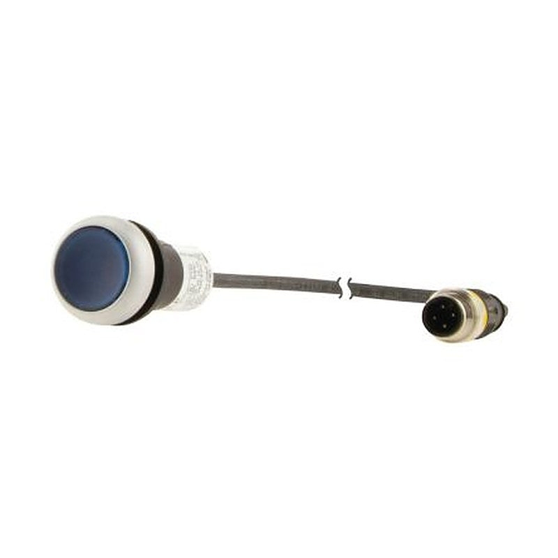 Eaton C22 Series Illuminated Push Button Actuator, Panel Mount, 22 mm Cutout Blue, 1 NO, IP67, IP69K
