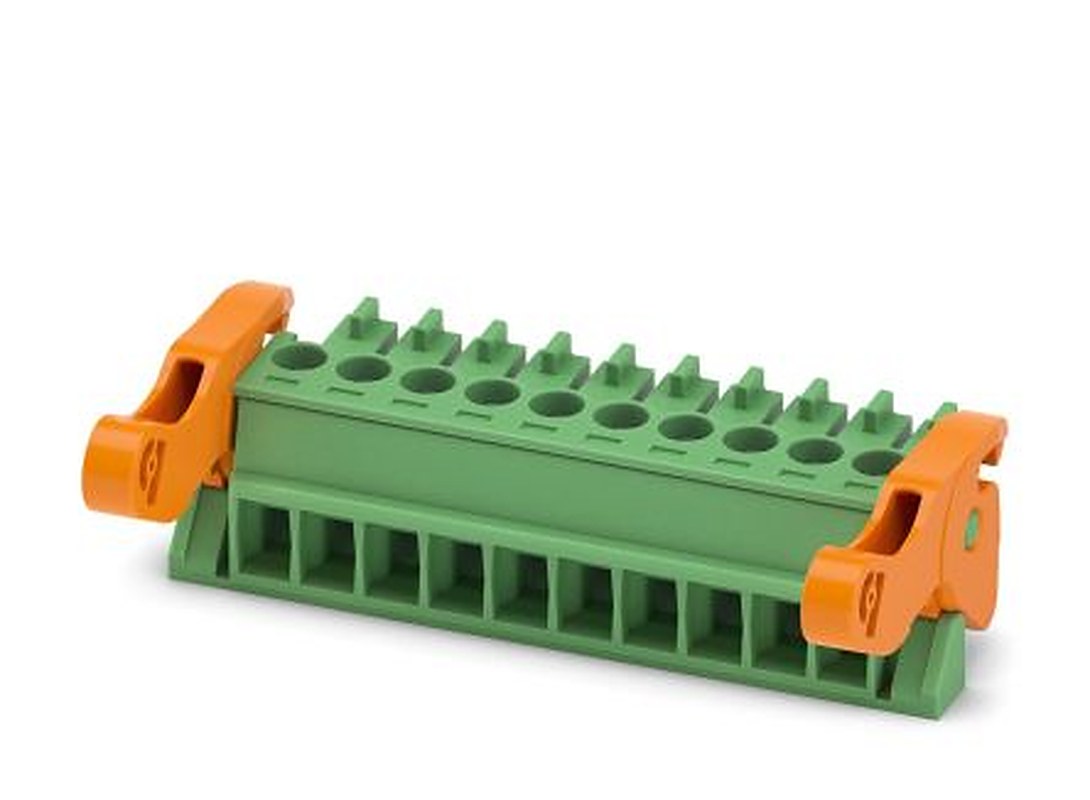 Phoenix Contact MC 1.5/10-ST-3.5-LR Series Pluggable Terminal Block, 10-Contact, 3.5 mm Pitch, 1 Row, 1816933