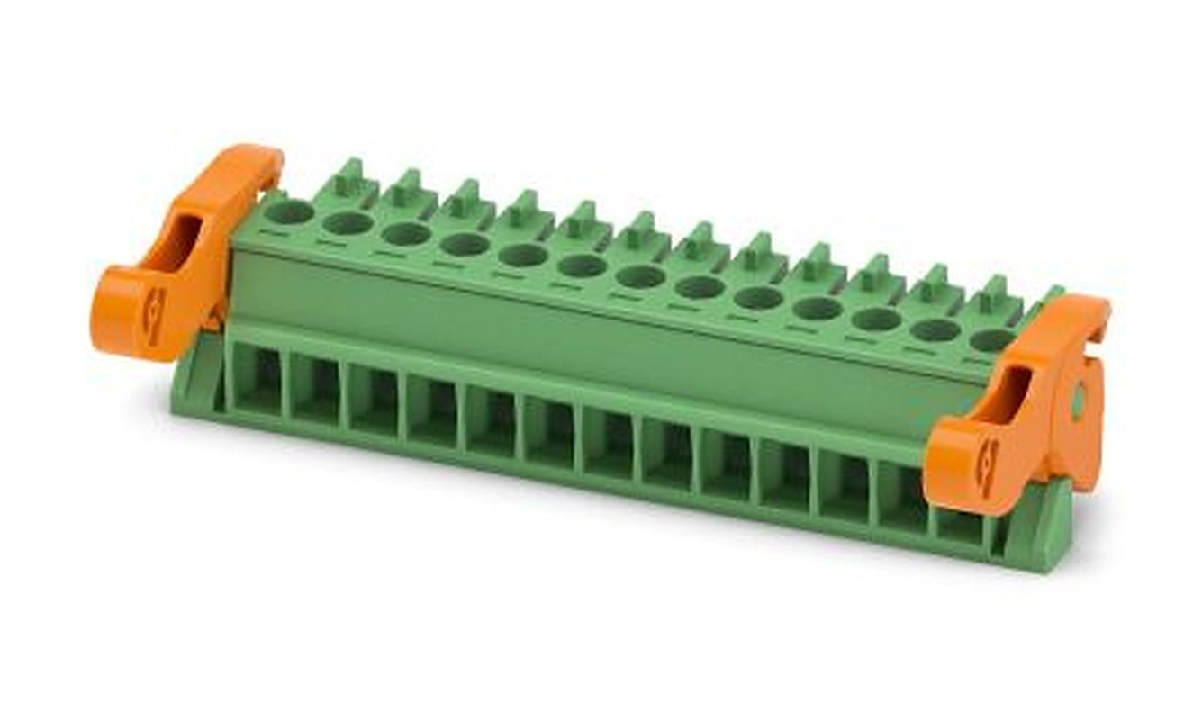 Phoenix Contact MC 1.5/13-ST-3.5-LR Series Pluggable Terminal Block, 13-Contact, 3.5 mm Pitch, 1 Row, 1816962