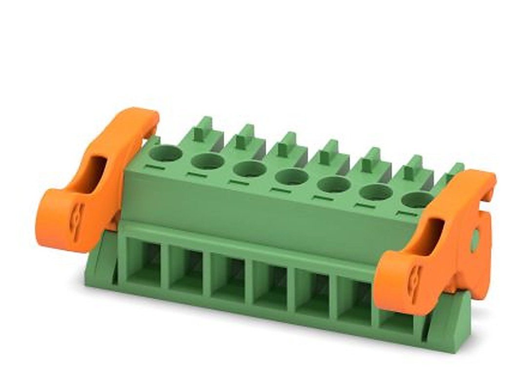 Phoenix Contact MC 1.5/7-ST-3.81-LR Series Pluggable Terminal Block, 7-Contact, 3.81 mm Pitch, 1 Row, 1817097