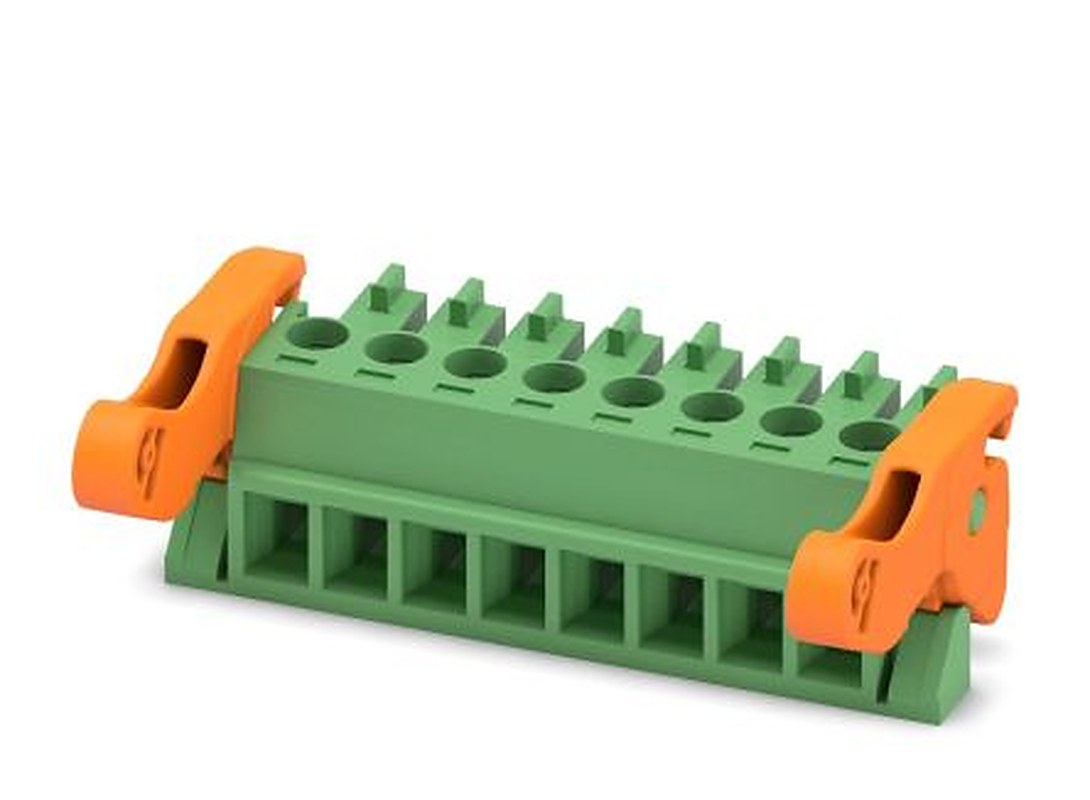 Phoenix Contact MC 1.5/8-ST-3.81-LR Series Pluggable Terminal Block, 8-Contact, 3.81 mm Pitch, 1 Row, 1817107