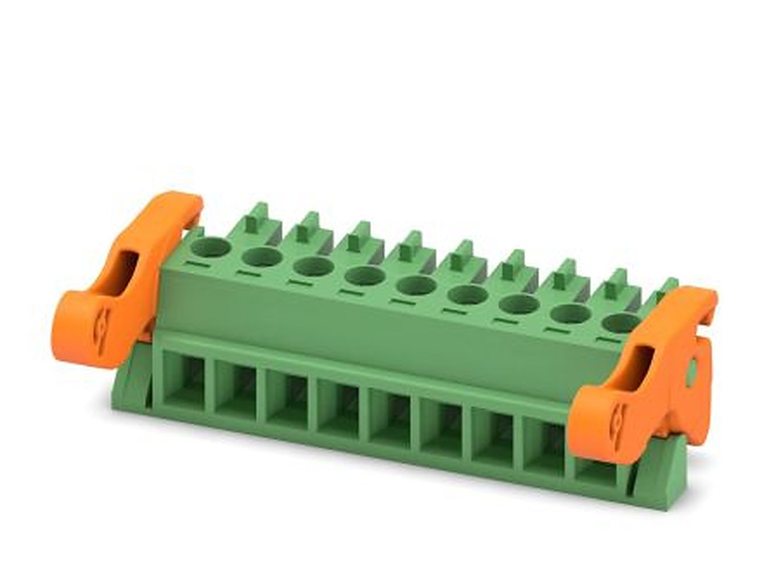 Phoenix Contact MC 1.5/9-ST-3.81-LR Series Pluggable Terminal Block, 9-Contact, 3.81 mm Pitch, 1 Row, 1817110
