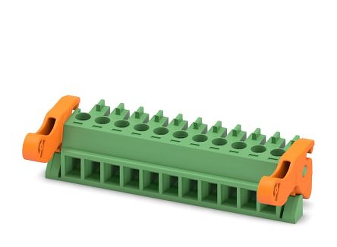 Phoenix Contact MC 1.5/11-ST-3.81-LR Series Pluggable Terminal Block, 11-Contact, 3.81 mm Pitch, 1 Row, 1817136