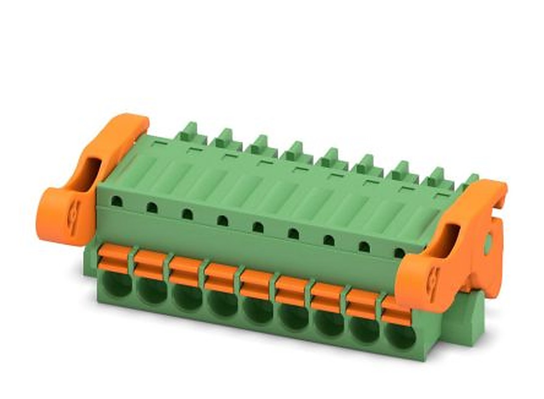 Phoenix Contact FK-MCP 1.5/9-ST-3.5-LR Series Pluggable Terminal Block, 9-Contact, 3.5 mm Pitch, 1 Row, 1817301