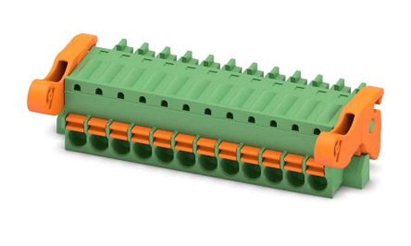 Phoenix Contact FK-MCP 1.5/12-ST-3.5-LR Series Pluggable Terminal Block, 12-Contact, 3.5 mm Pitch, 1 Row, 1817330