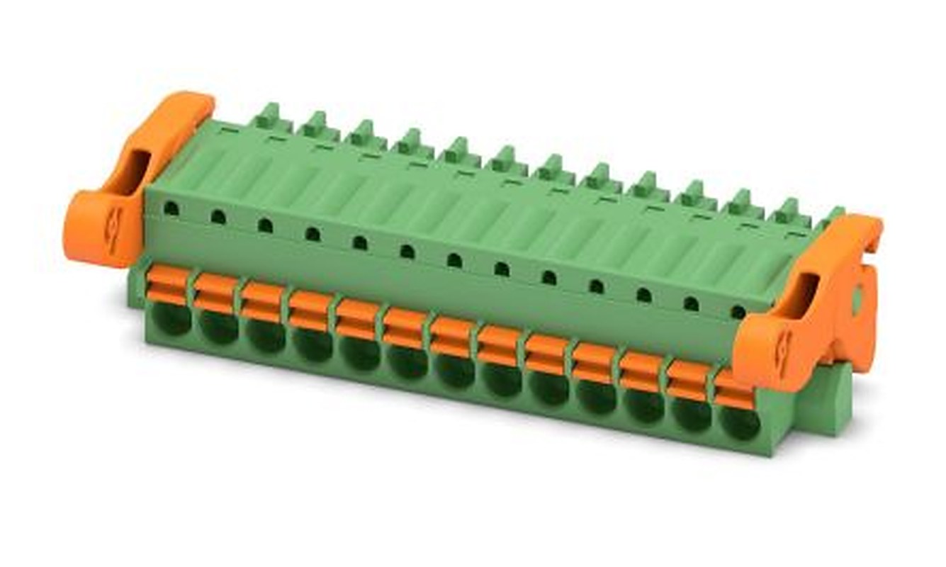 Phoenix Contact FK-MCP 1.5/13-ST-3.5-LR Series Pluggable Terminal Block, 13-Contact, 3.5 mm Pitch, 1 Row, 1817343