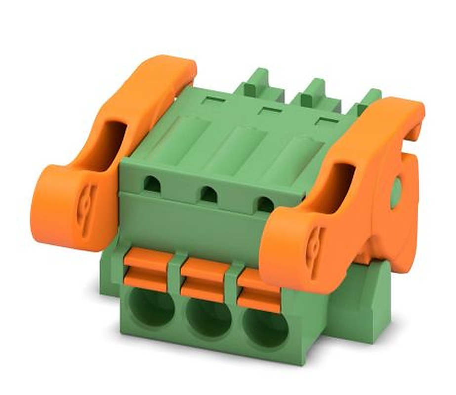 Phoenix Contact FK-MCP 1.5/3-ST-3.81-LR Series Pluggable Terminal Block, 3-Contact, 3.81 mm Pitch, 1 Row, 1817437