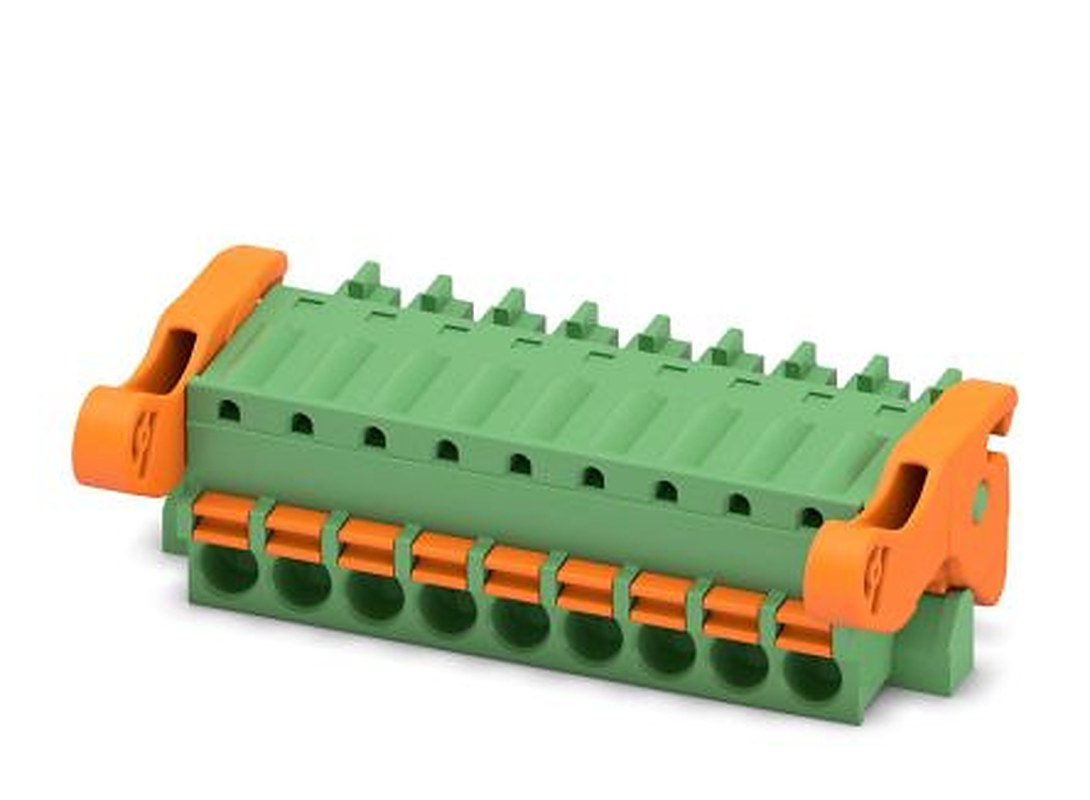 Phoenix Contact FK-MCP 1.5/9-ST-3.81-LR Series Pluggable Terminal Block, 9-Contact, 3.81 mm Pitch, 1 Row, 1817495
