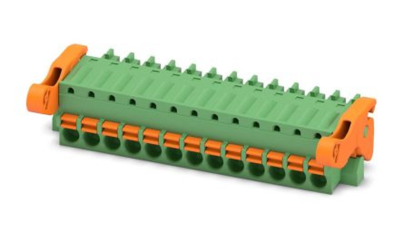 Phoenix Contact FK-MCP 1.5/13-ST-3.81-LR Series Pluggable Terminal Block, 13-Contact, 3.81 mm Pitch, 1 Row, 1817534