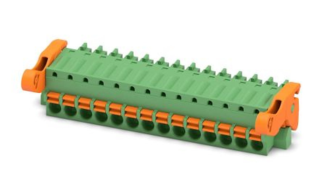 Phoenix Contact FK-MCP 1.5/14-ST-3.81-LR Series Pluggable Terminal Block, 14-Contact, 3.81 mm Pitch, 1 Row, 1817547