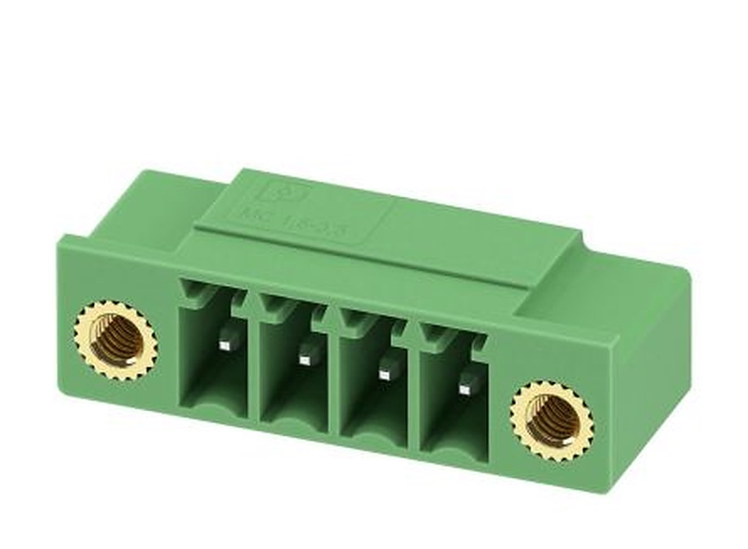 Phoenix Contact MC 1.5/4-GF-3.5-LR Series Pluggable Terminal Block, 4-Contact, 3.5 mm Pitch, 1 Row, 1817631