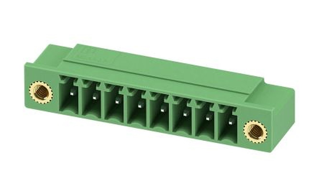 Phoenix Contact MC 1.5/8-GF-3.5-LR Series Pluggable Terminal Block, 8-Contact, 3.5 mm Pitch, 1 Row, 1817673