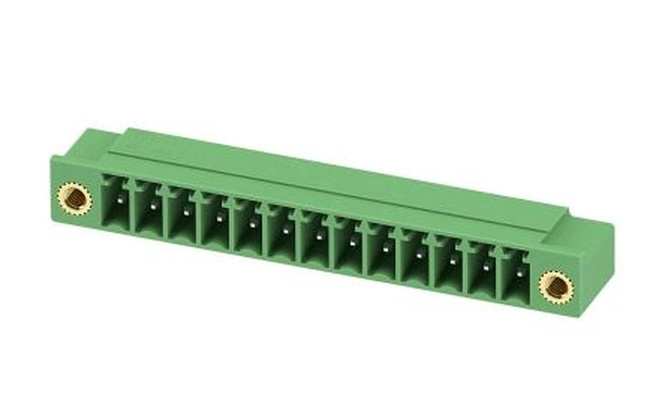 Phoenix Contact MC 1.5/13-GF-3.5-LR Series Pluggable Terminal Block, 13-Contact, 3.5 mm Pitch, 1 Row, 1817725