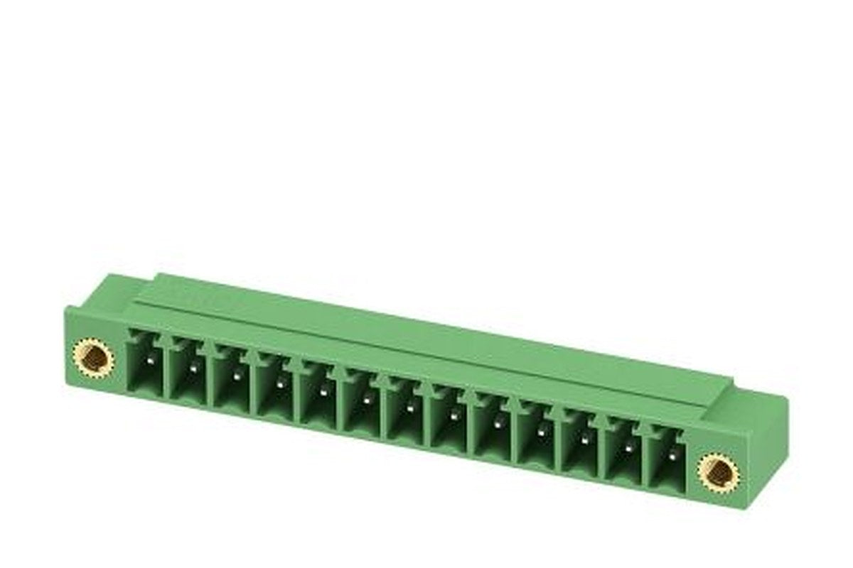 Phoenix Contact MC 1.5/13-GF-3.81-LR Series Pluggable Terminal Block, 13-Contact, 3.81 mm Pitch, 1 Row, 1817916