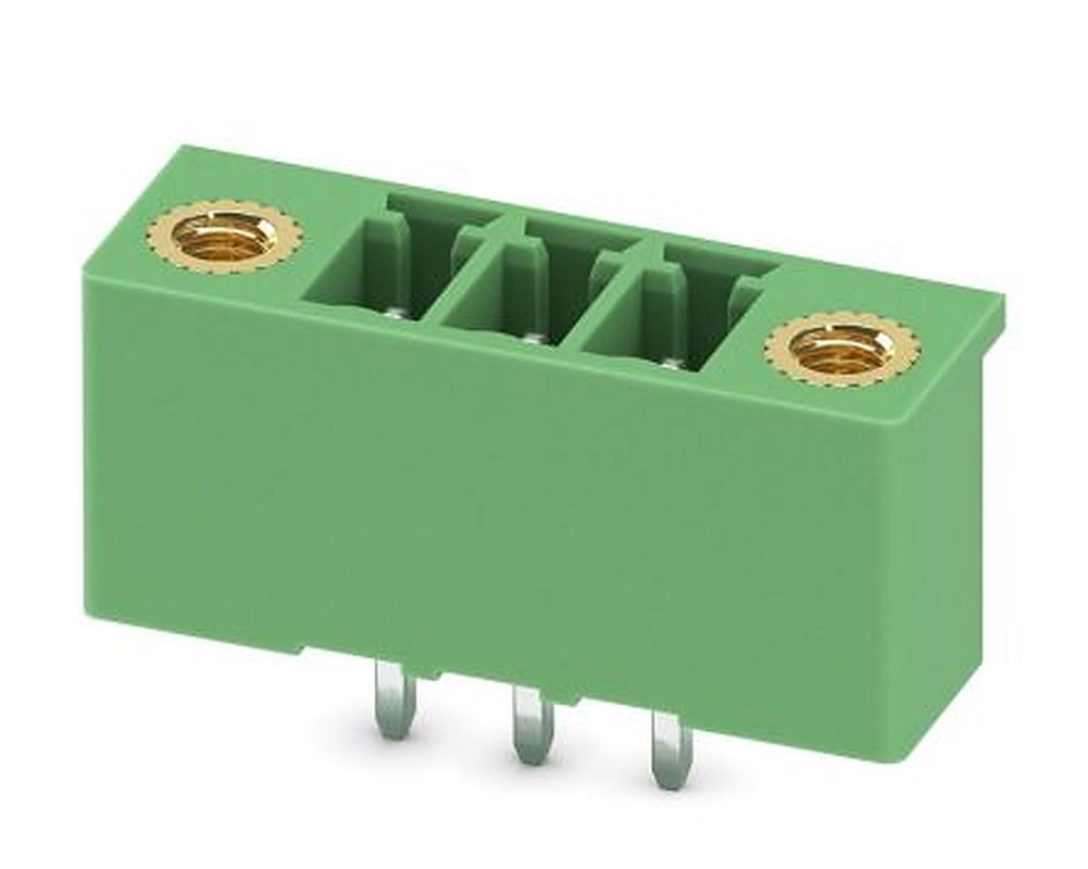 Phoenix Contact MCV 1.5/3-GF-3.5-LR Series Pluggable Terminal Block, 3-Contact, 3.5 mm Pitch, 1 Row, 1818009