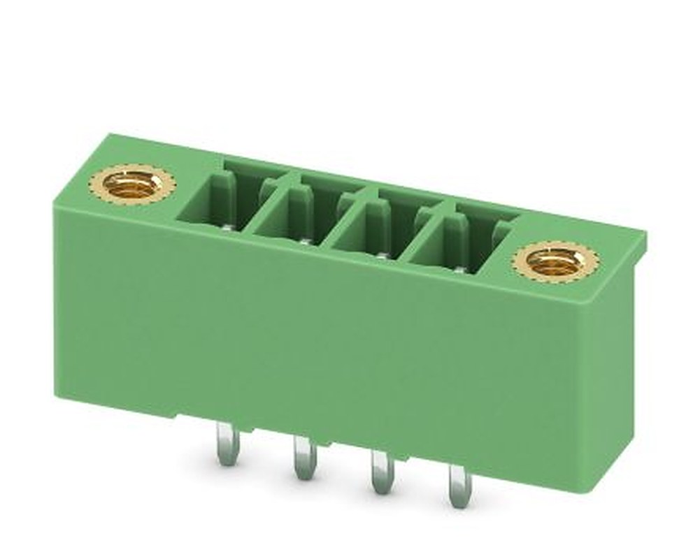 Phoenix Contact MCV 1.5/4-GF-3.5-LR Series Pluggable Terminal Block, 4-Contact, 3.5 mm Pitch, 1 Row, 1818012