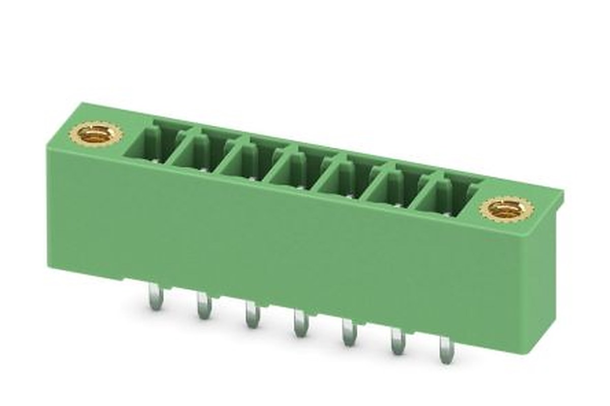 Phoenix Contact MCV 1.5/ 7-GF-3.5-LR Series Pluggable Terminal Block, 7-Contact, 3.5 mm Pitch, 1 Row, 1818041