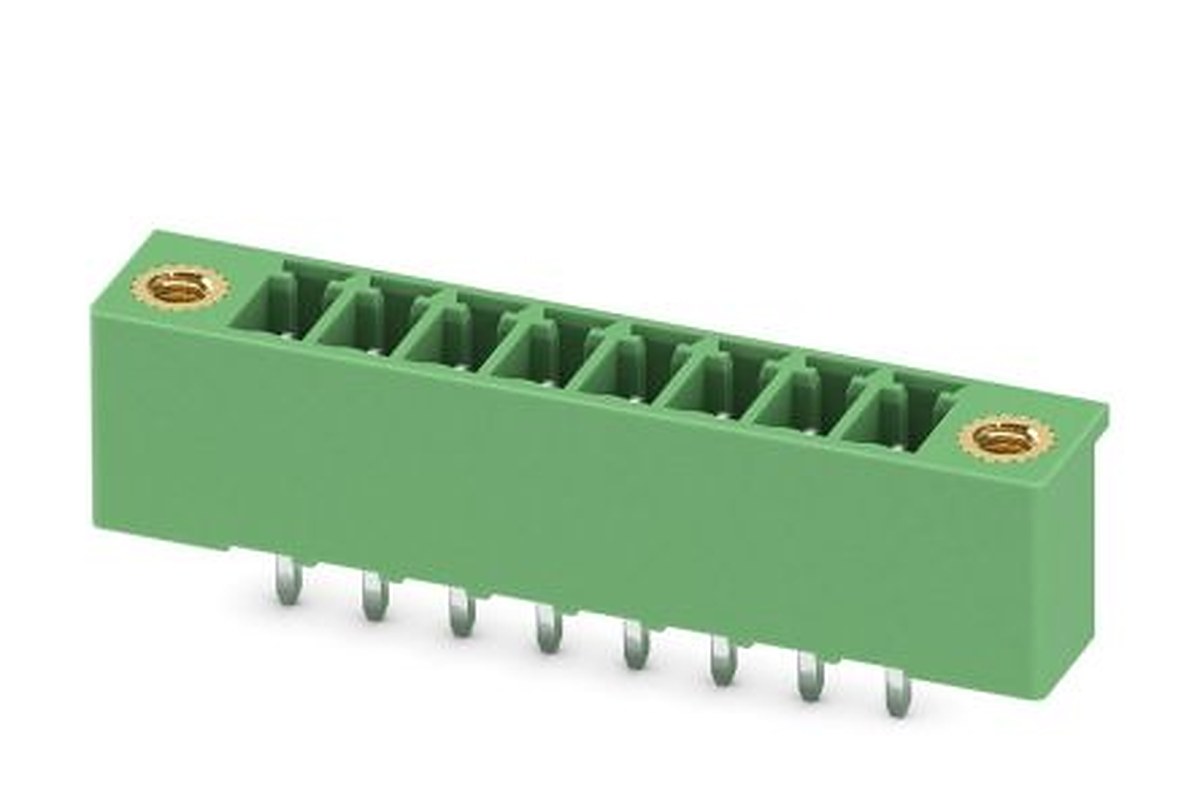 Phoenix Contact MCV 1.5/ 8-GF-3.5-LR Series Pluggable Terminal Block, 8-Contact, 3.5 mm Pitch, 1 Row, 1818054