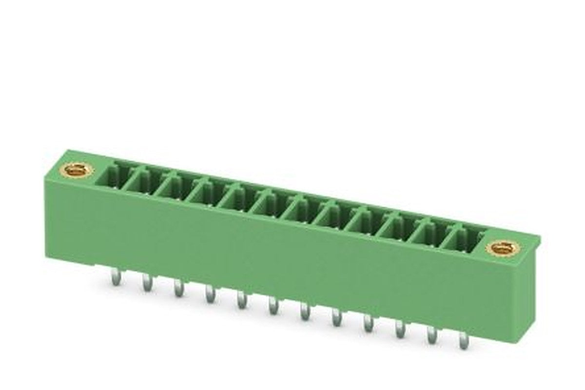 Phoenix Contact MCV 1.5/12-GF-3.5-LR Series Pluggable Terminal Block, 12-Contact, 3.5 mm Pitch, 1 Row, 1818096