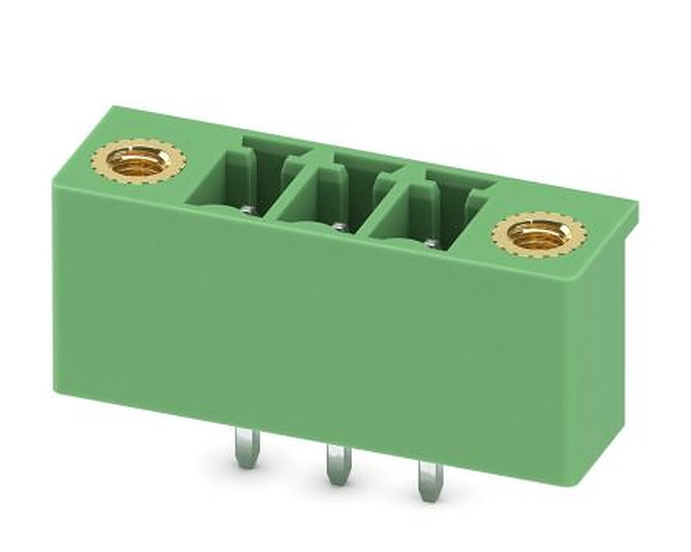 Phoenix Contact MCV 1.5/3-GF-3.81-LR Series Pluggable Terminal Block, 3-Contact, 3.81 mm Pitch, 1 Row, 1818193