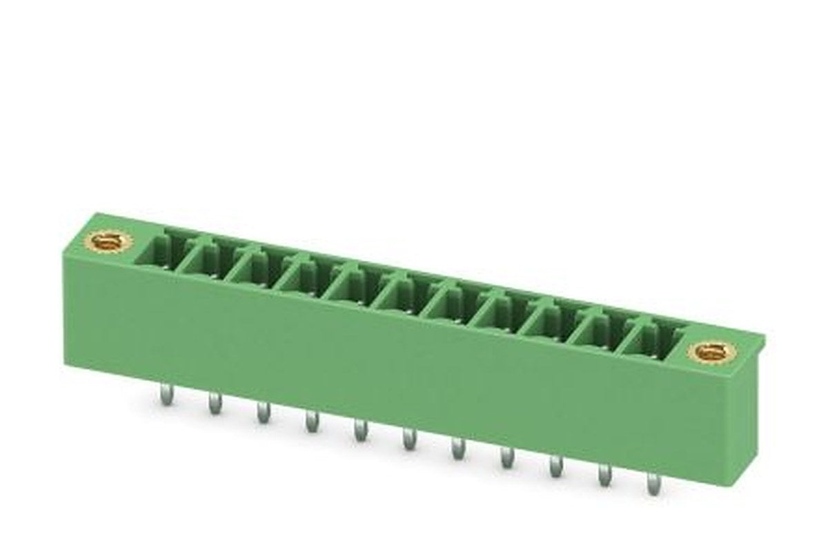 Phoenix Contact MCV 1.5/11-GF-3.81-LR Series Pluggable Terminal Block, 11-Contact, 3.81 mm Pitch, 1 Row, 1818274