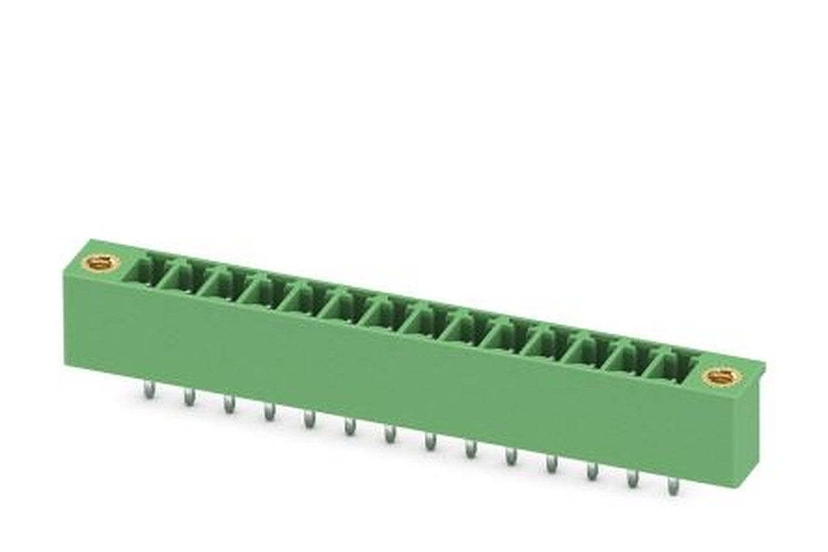 Phoenix Contact MCV 1.5/14-GF-3.81-LR Series Pluggable Terminal Block, 14-Contact, 3.81 mm Pitch, 1 Row, 1818300