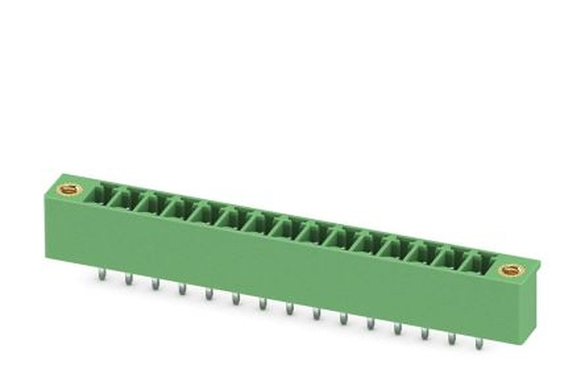 Phoenix Contact MCV 1.5/15-GF-3.81-LR Series Pluggable Terminal Block, 15-Contact, 3.81 mm Pitch, 1 Row, 1818313