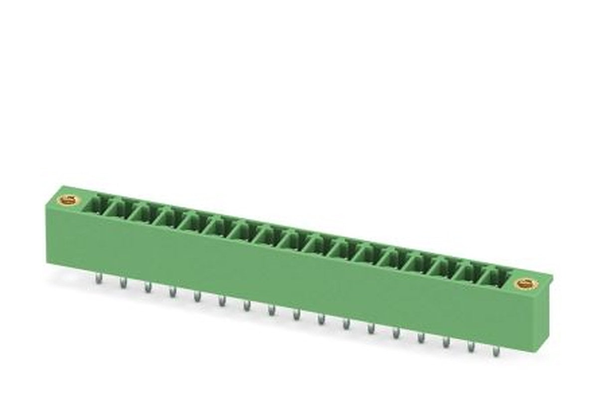 Phoenix Contact MCV 1.5/17-GF-3.81-LR Series Pluggable Terminal Block, 17-Contact, 3.81 mm Pitch, 1 Row, 1818339