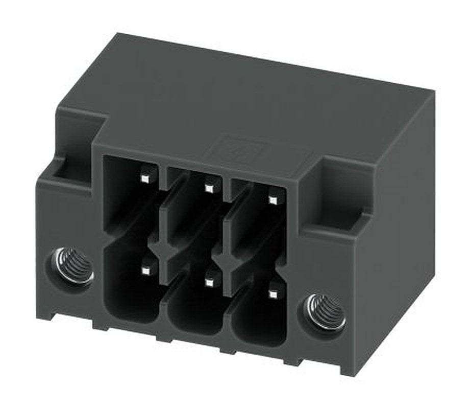 Phoenix Contact DMC 1.5/ 3-G1F-3.5-LRP20THRR44 Series Pluggable Terminal Block, 3-Contact, 3.5 mm Pitch, 2 Row, 1818517