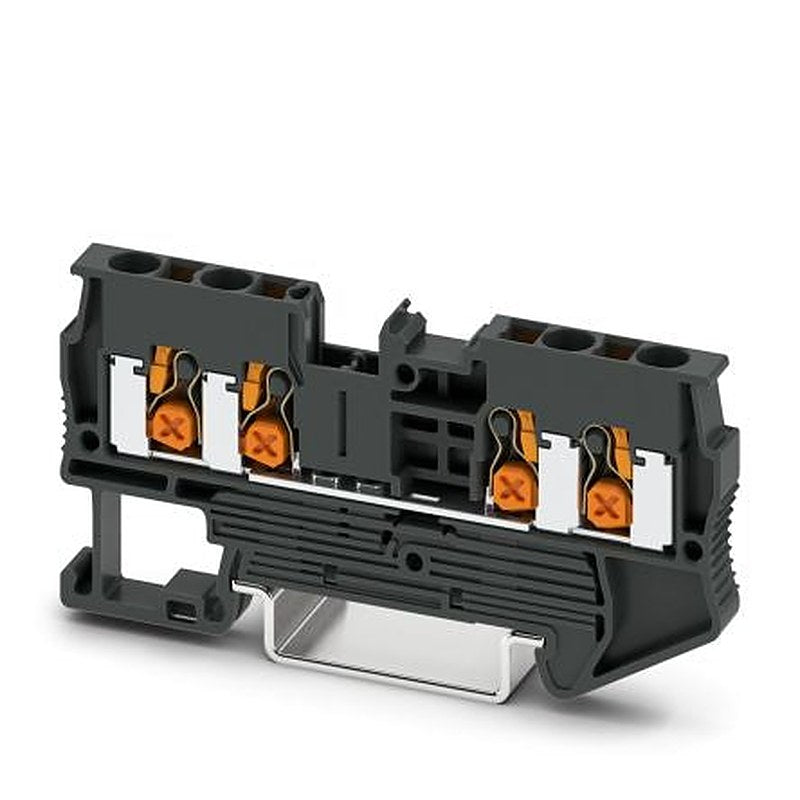 Phoenix Contact 1819633 XT Series Feed Through Terminal Block Black, 1-Level, Push-in, EFUP-E