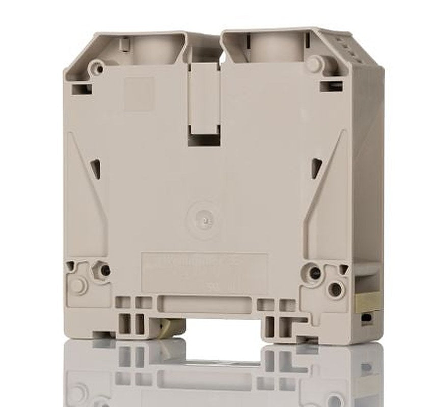 Weidmüller 1820550000 WDU Series Feed Through Terminal Block Dark Beige, 21.15mm², 1-Level, Screw, IECEx/ATEX