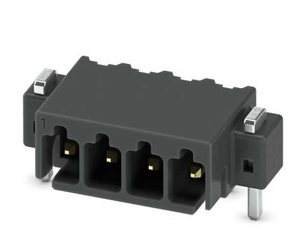 Phoenix Contact MC 0.5/ 4-G-2.54 P20 THR R24 Series Pluggable Terminal Block, 4-Contact, 2.54 mm Pitch, 1 Row, 1821261