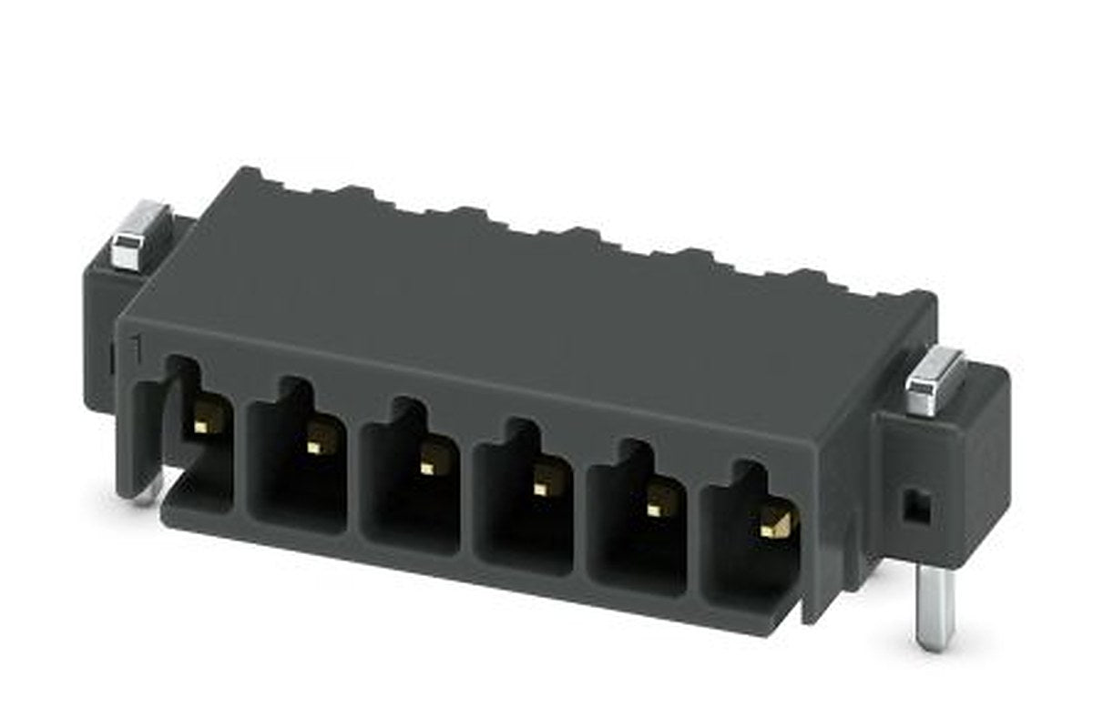 Phoenix Contact MC 0.5/ 6-G-2.54 P20 THR R44 Series Pluggable Terminal Block, 6-Contact, 2.54 mm Pitch, 1 Row, 1821287
