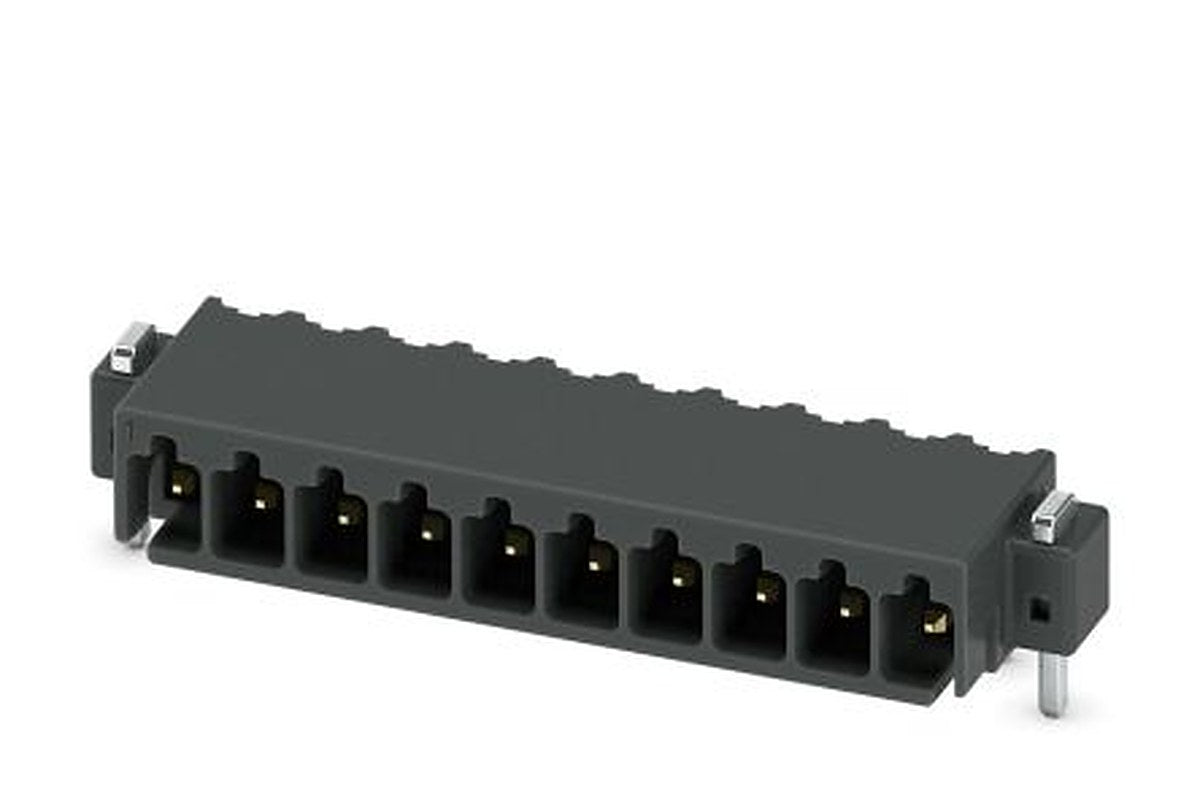 Phoenix Contact MC 0.5/10-G-2.54 P20 THR R44 Series Pluggable Terminal Block, 10-Contact, 2.54 mm Pitch, 1 Row, 1821326