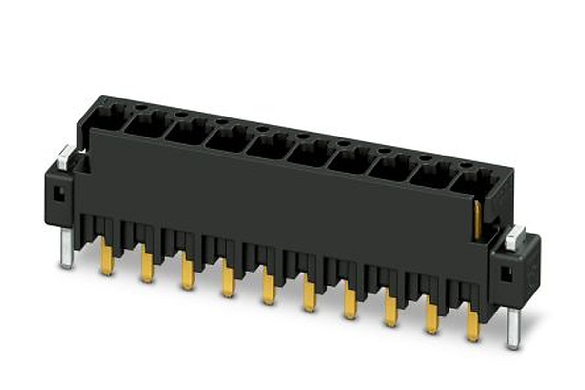 Phoenix Contact MCV 0.5/ 3-G-2.54 P20 THR R24 Series Pluggable Terminal Block, 3-Contact, 2.54 mm Pitch, 1 Row, 1821407