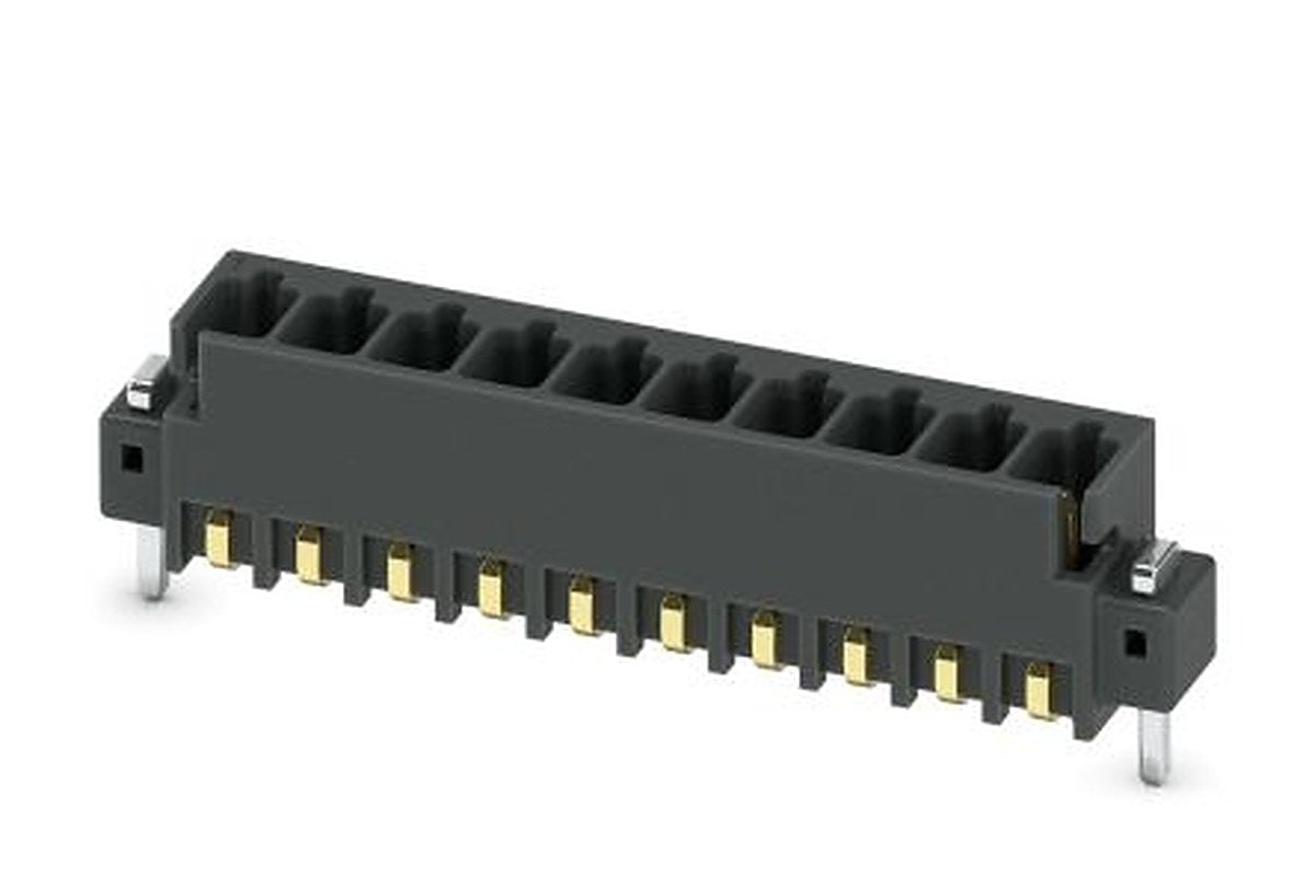 Phoenix Contact MCV 0.5/10-G-2.54 SMD R56 Series Pluggable Terminal Block, 10-Contact, 2.54 mm Pitch, 1 Row, 1821627