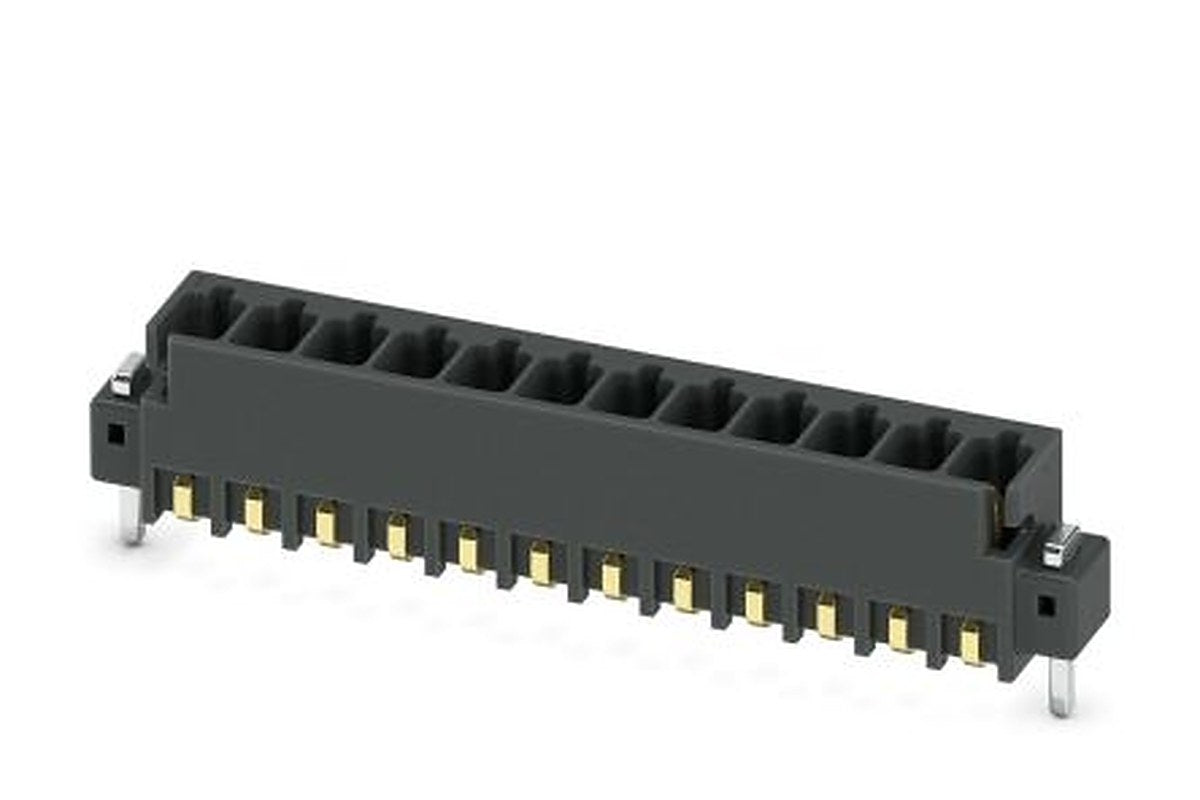 Phoenix Contact MCV 0.5/12-G-2.54 SMD R56 Series Pluggable Terminal Block, 12-Contact, 2.54 mm Pitch, 1 Row, 1821643