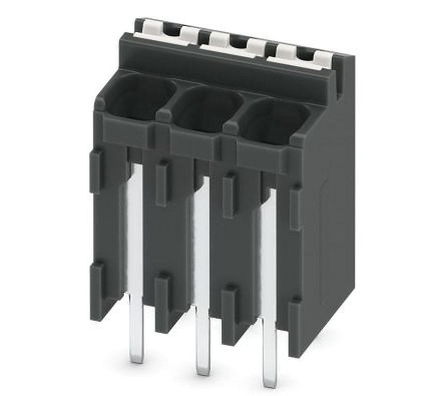 Phoenix Contact SPT-THR 1.5/3-V-3.5 P26 Series PCB Terminal Block, 3-Contact, 3.5 mm Pitch, 1 Row, 1822325