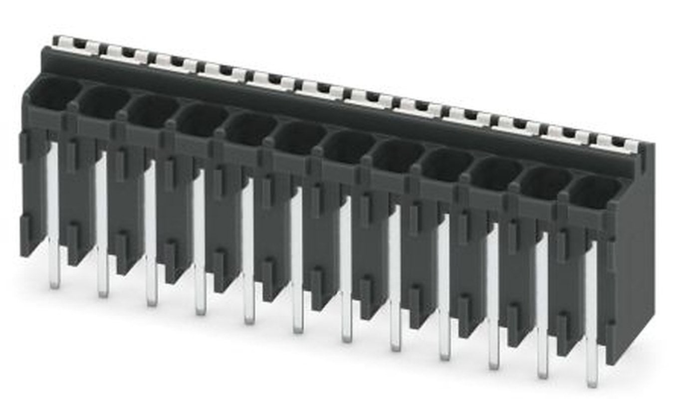 Phoenix Contact SPT-THR 1.5/12-V-3.5 P26 Series PCB Terminal Block, 12-Contact, 3.5 mm Pitch, 1 Row, 1822419