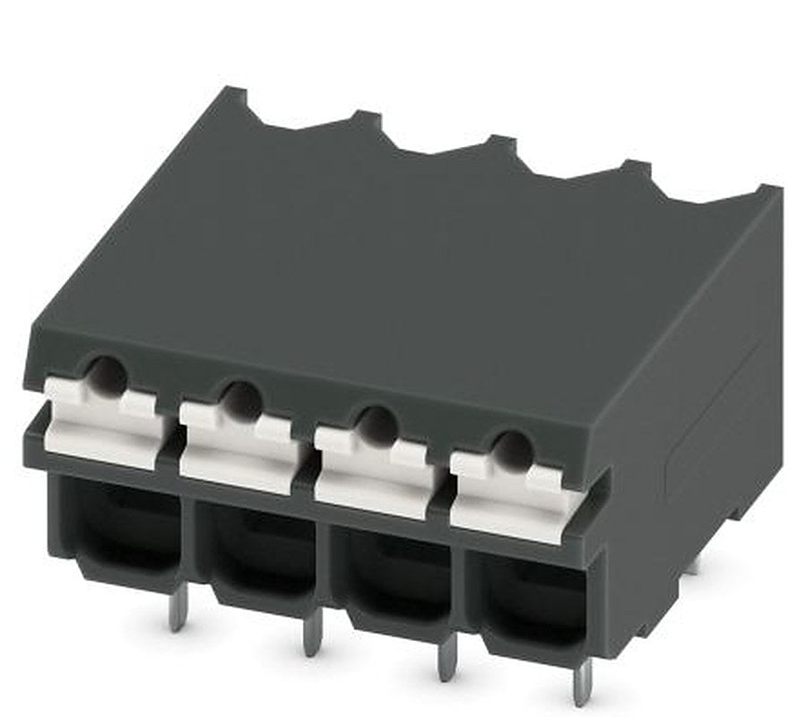 Phoenix Contact SPT-THR 1.5/4-H-3.5 P26 Series PCB Terminal Block, 4-Contact, 3.5 mm Pitch, 1 Row, 1822778
