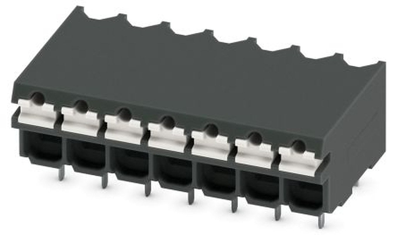 Phoenix Contact SPT-THR 1.5/7-H-3.5 P26 Series PCB Terminal Block, 7-Contact, 3.5 mm Pitch, 1 Row, 1822804