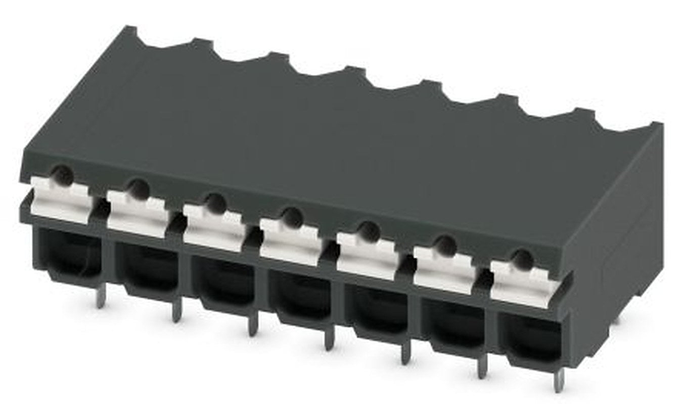 Phoenix Contact SPT-THR 1.5/7-H-3.81 P26 Series PCB Terminal Block, 7-Contact, 3.81 mm Pitch, 1 Row, 1822914