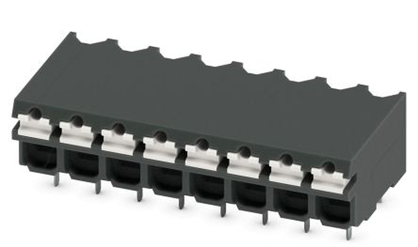 Phoenix Contact SPT-THR 1.5/8-H-3.81 P26 Series PCB Terminal Block, 8-Contact, 3.81 mm Pitch, 1 Row, 1822927