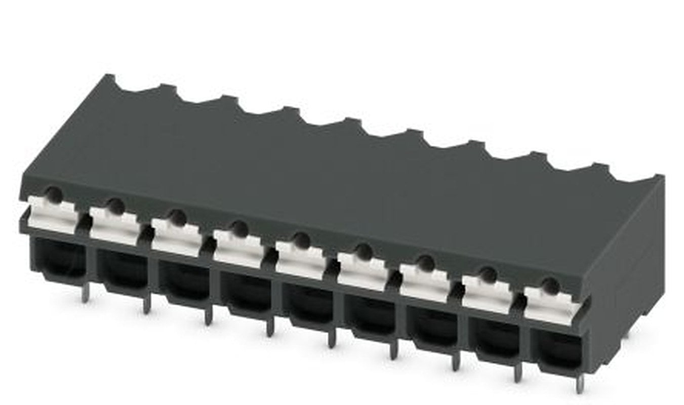 Phoenix Contact SPT-THR 1.5/9-H-3.81 P26 Series PCB Terminal Block, 9-Contact, 3.81 mm Pitch, 1 Row, 1822930