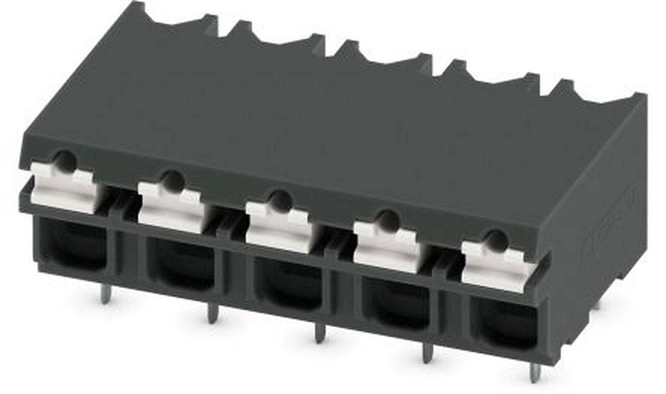 Phoenix Contact SPT-THR 1.5/5-H-5.0 P26 Series PCB Terminal Block, 5-Contact, 5 mm Pitch, 1 Row, 1823007