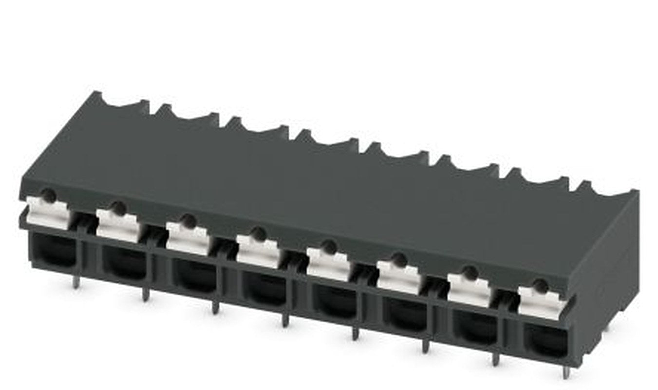 Phoenix Contact SPT-THR 1.5/8-H-5.0 P26 Series PCB Terminal Block, 8-Contact, 5 mm Pitch, 1 Row, 1823036