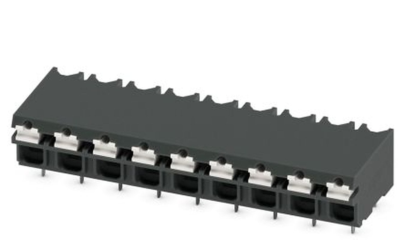 Phoenix Contact SPT-THR 1.5/9-H-5.0 P26 Series PCB Terminal Block, 9-Contact, 5 mm Pitch, 1 Row, 1823049
