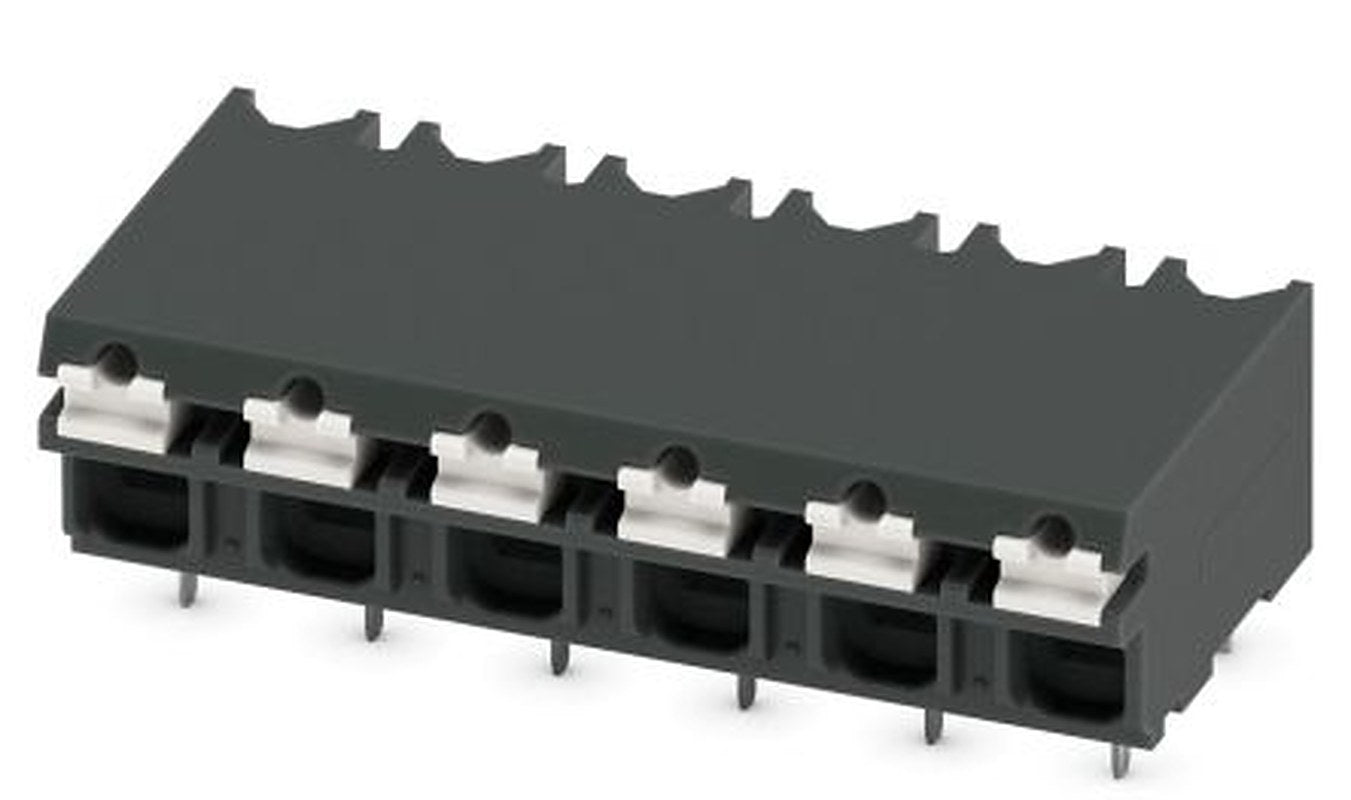 Phoenix Contact SPT-THR 1.5/6-H-5.08 P26 Series PCB Terminal Block, 6-Contact, 5.08 mm Pitch, 1 Row, 1823120
