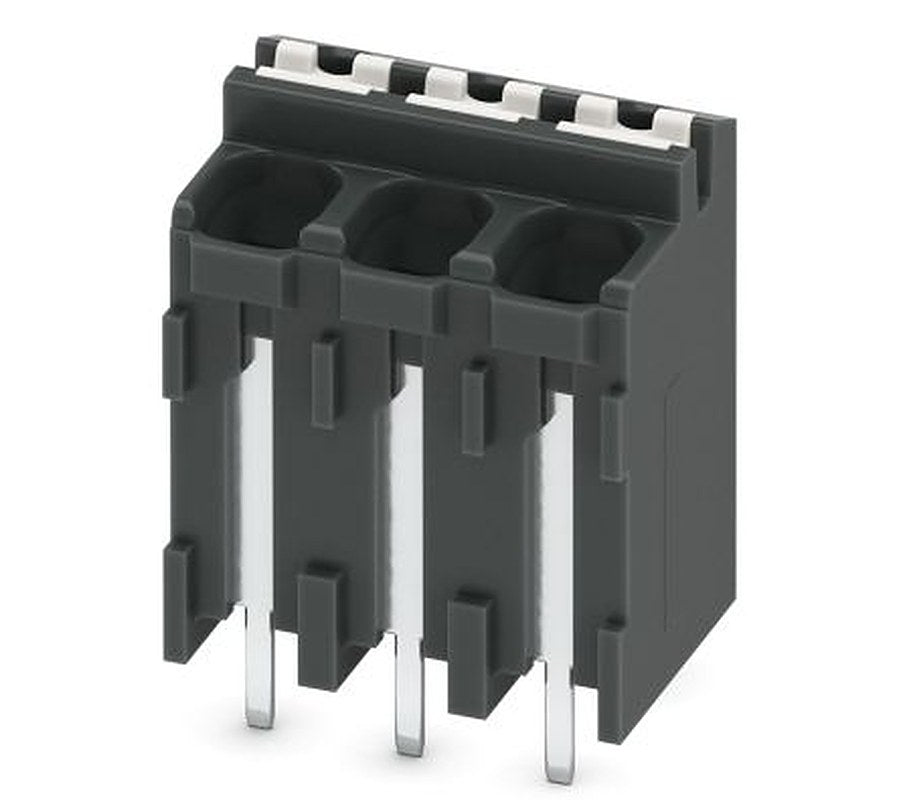Phoenix Contact SPT-THR 1.5/3-V-3.81 P20 R24 Series Pluggable Terminal Block, 3-Contact, 3.5 mm Pitch, 1 Row, 1823311