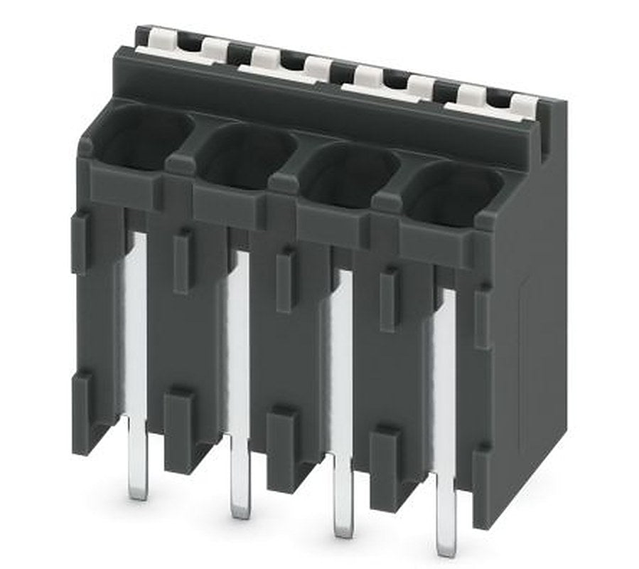 Phoenix Contact SPT-THR 1.5/4-V-3.81 P20 R44 Series Pluggable Terminal Block, 4-Contact, 3.5 mm Pitch, 1 Row, 1823324